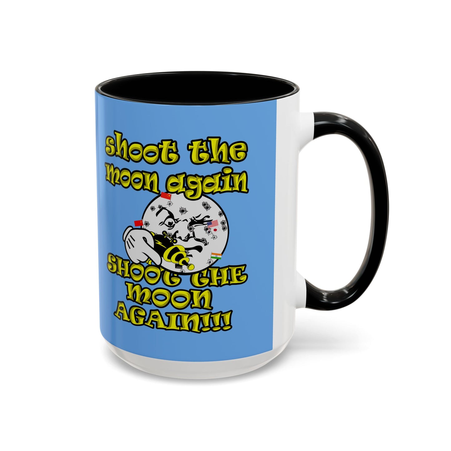 shoot the moon again - Accent Mug (light blue)
