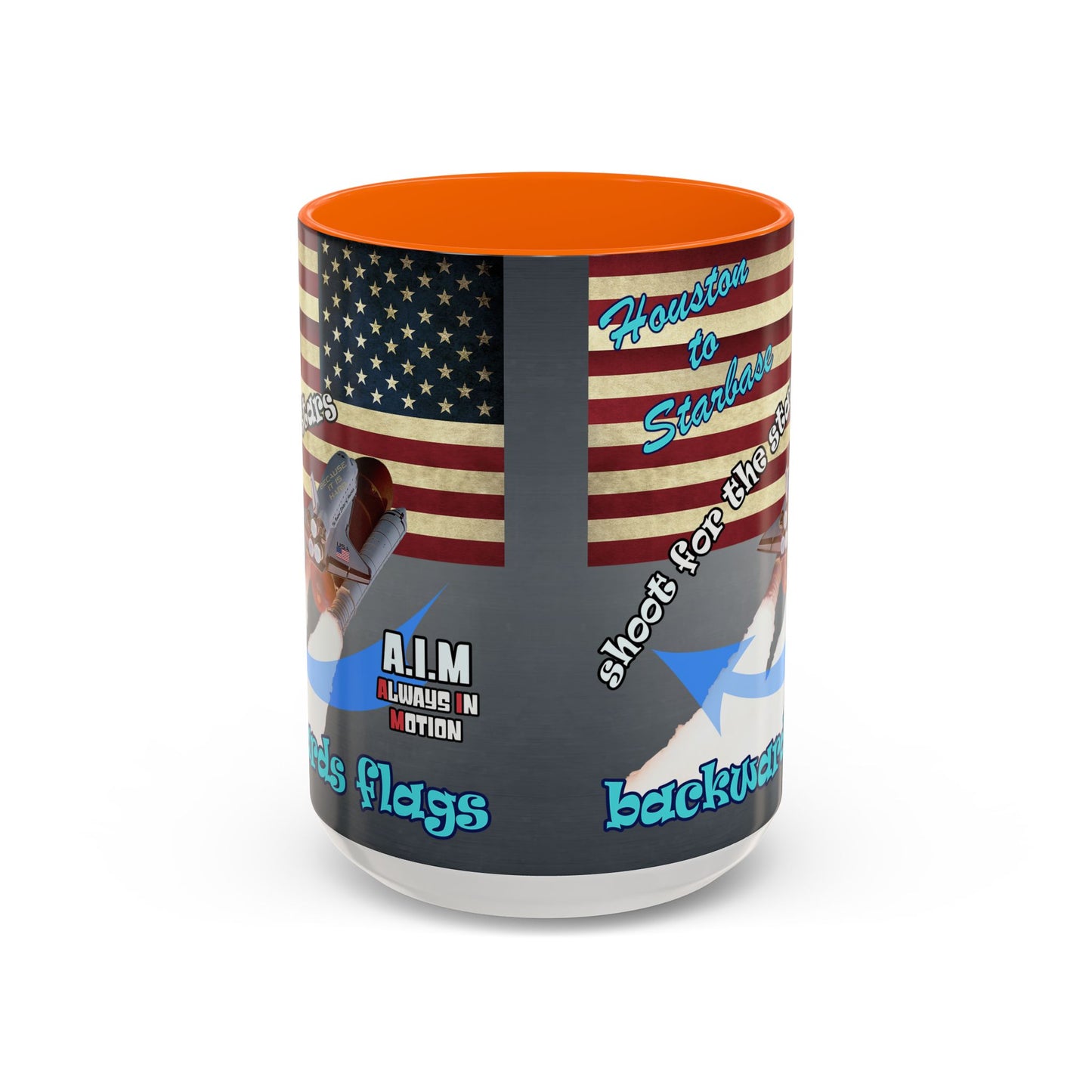 shoot for the stars - Accent Mug (grey-light grey)