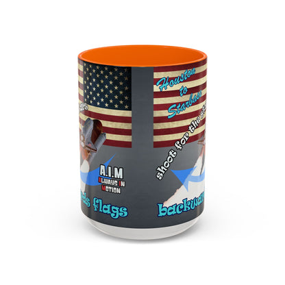shoot for the stars - Accent Mug (grey-light grey)