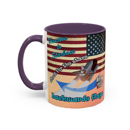 shoot for the stars - Accent Mug (yellow-orange wave)