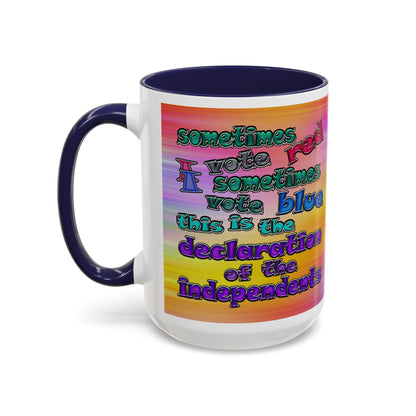 declaration of the independents - Accent Mug (color blur)