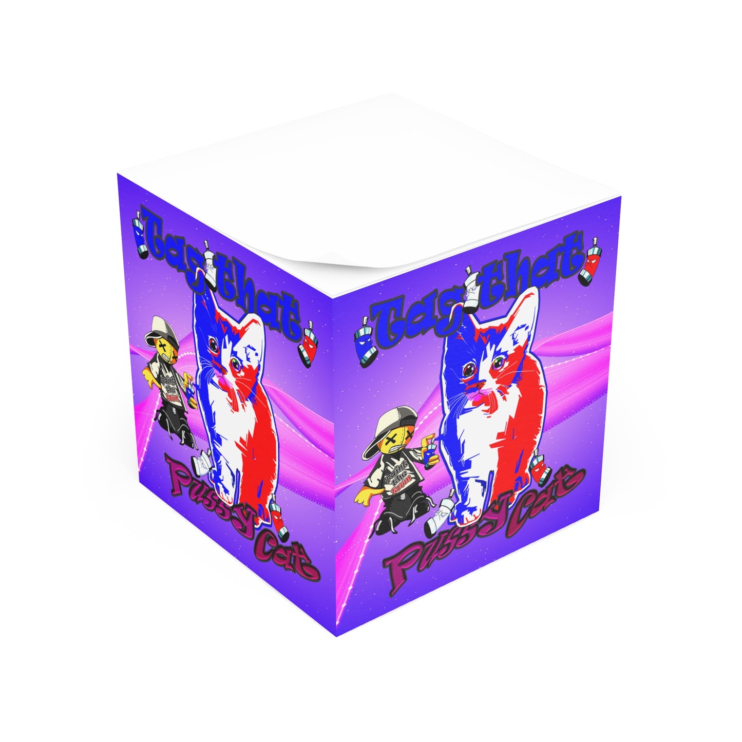 tag that - note cube (purple-pink wave)