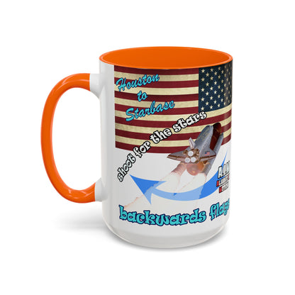 shoot for the stars - Accent Mug (white)