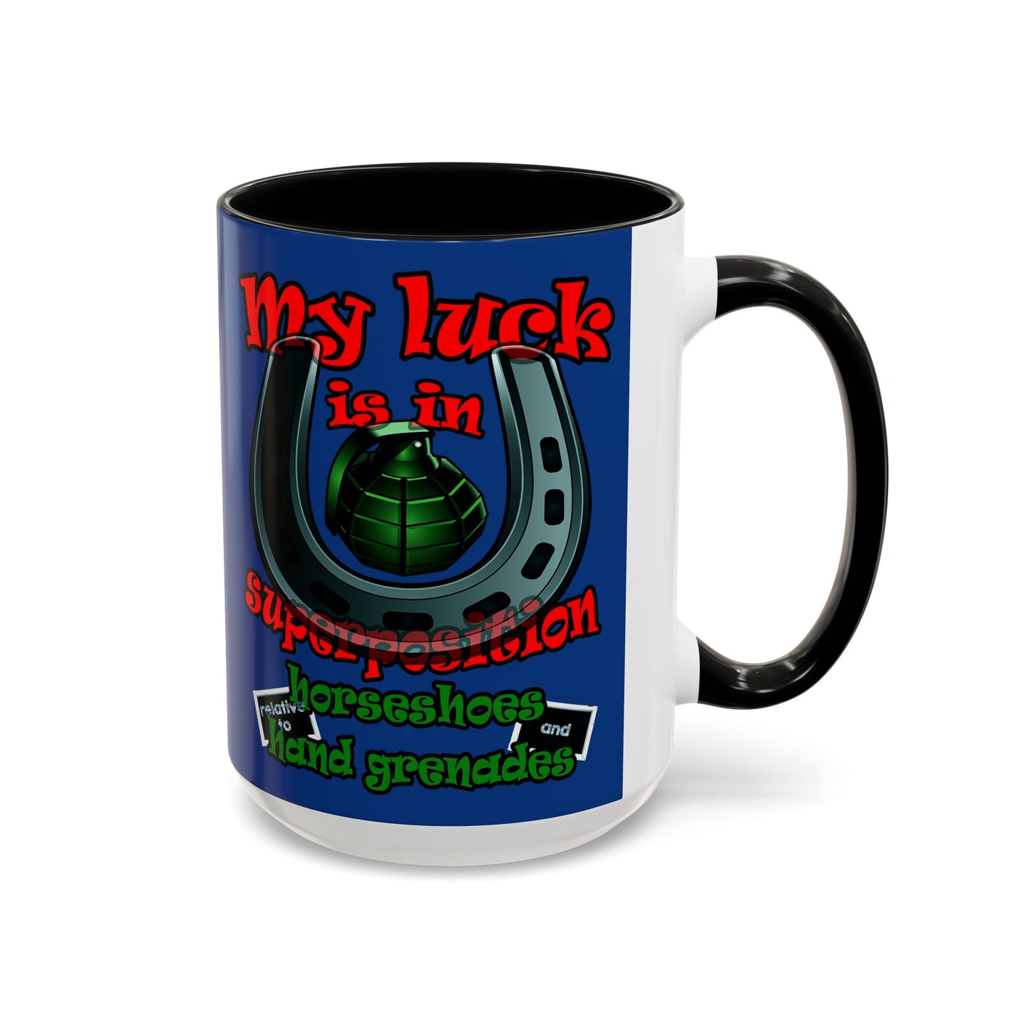 my luck - Accent Mug (dark blue)
