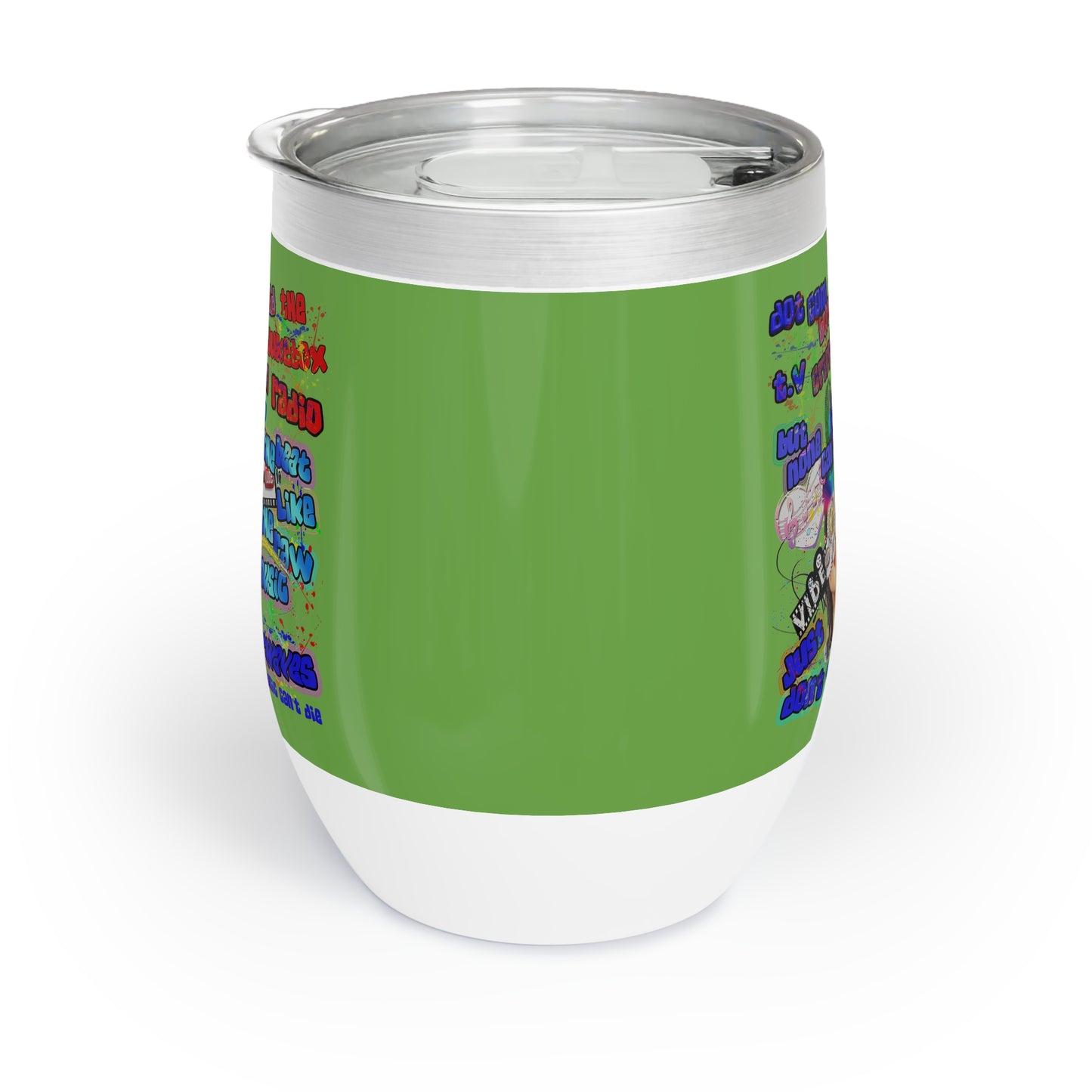 drop the beat - Chill Wine Tumbler (green)