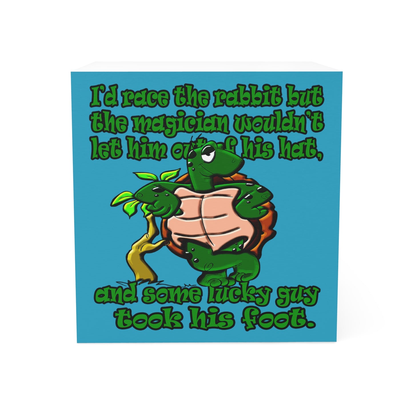 turtle race - note cube (turquoise)