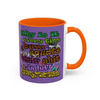 the bum's shit - Accent Mug (light purple)