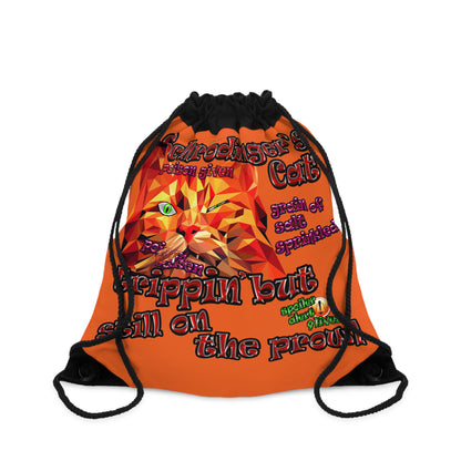 schrodinger's cat - Drawstring Bag (orange)