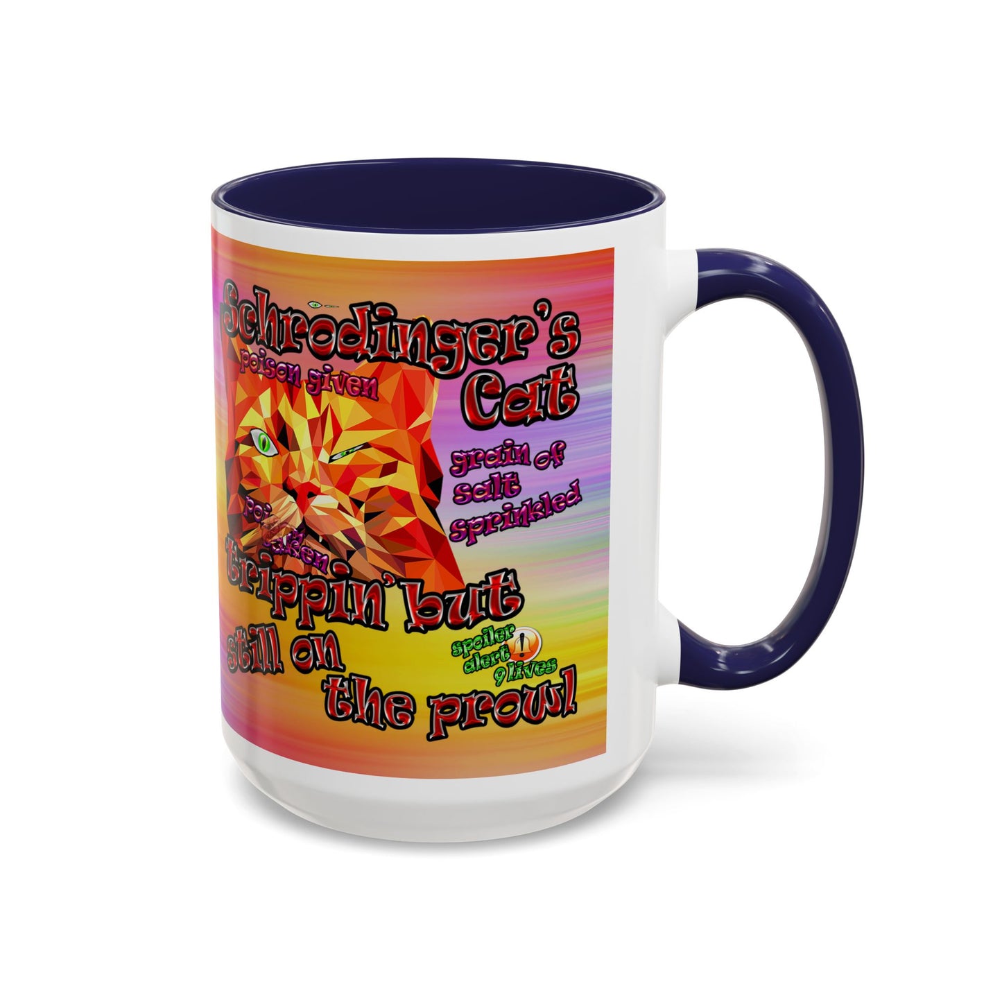 schrodinger's cat - Accent Mug (color blur)