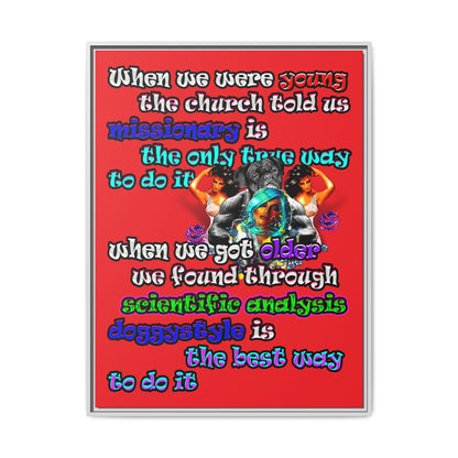 doggystyle - framed canvas art (red)