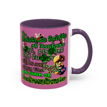 christmas spirits of boston - Accent Mug (light pink)