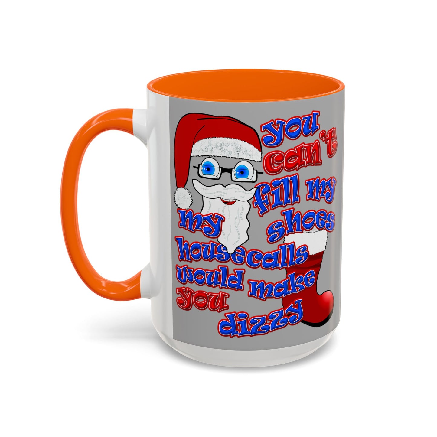 santa's shoes - Accent Mug (light grey)