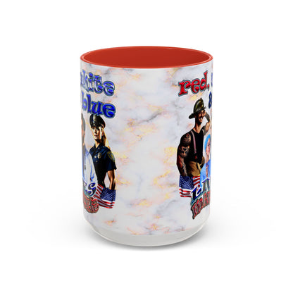 rw&b lives matter - Accent Mug (white marble)