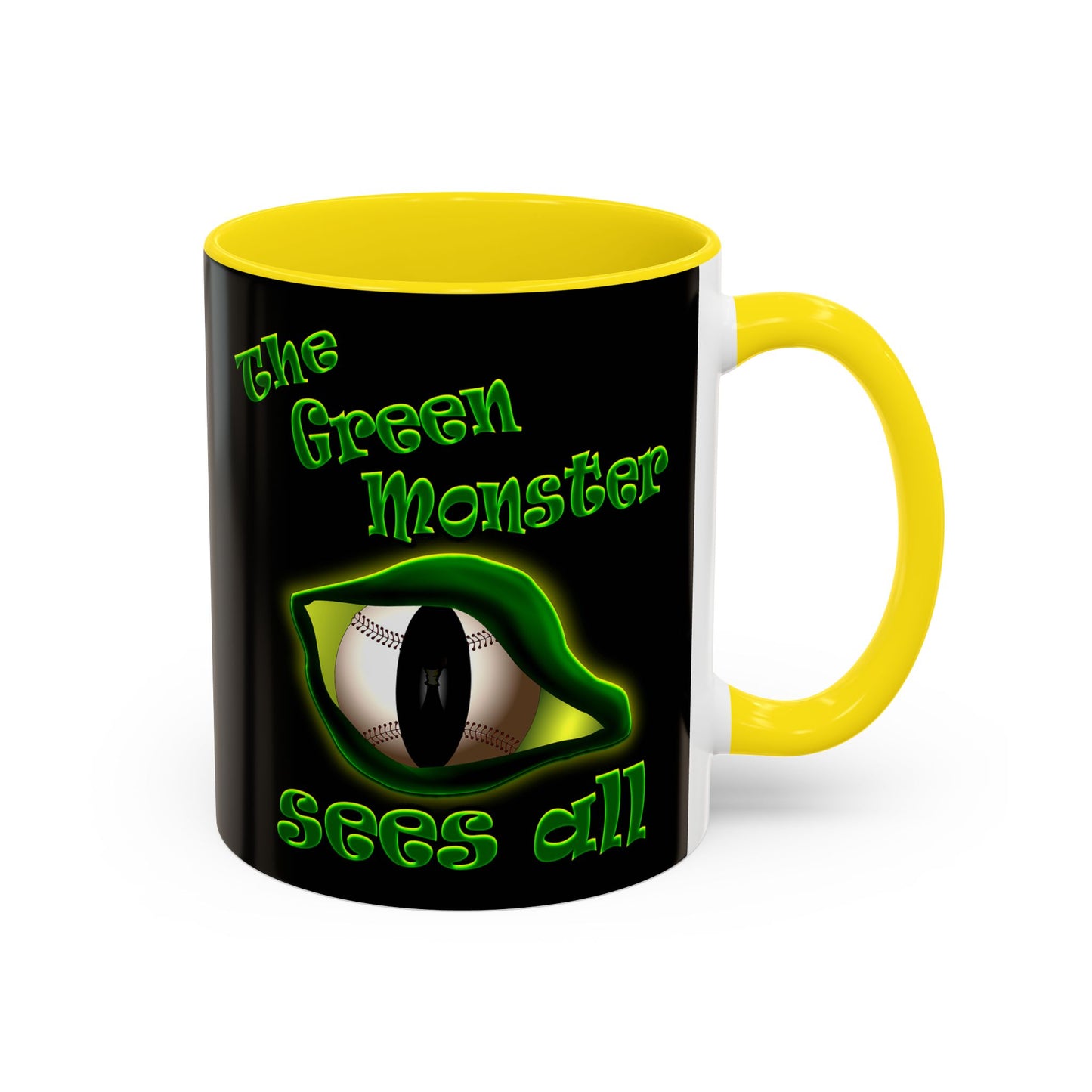 green monster - Accent Mug (black)