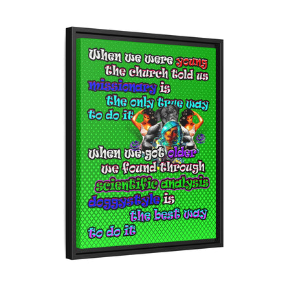 doggystyle - framed canvas art (logo green)