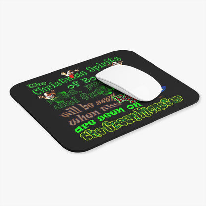 christmas spirits of boston - Mouse Pad (Rectangle) (black)