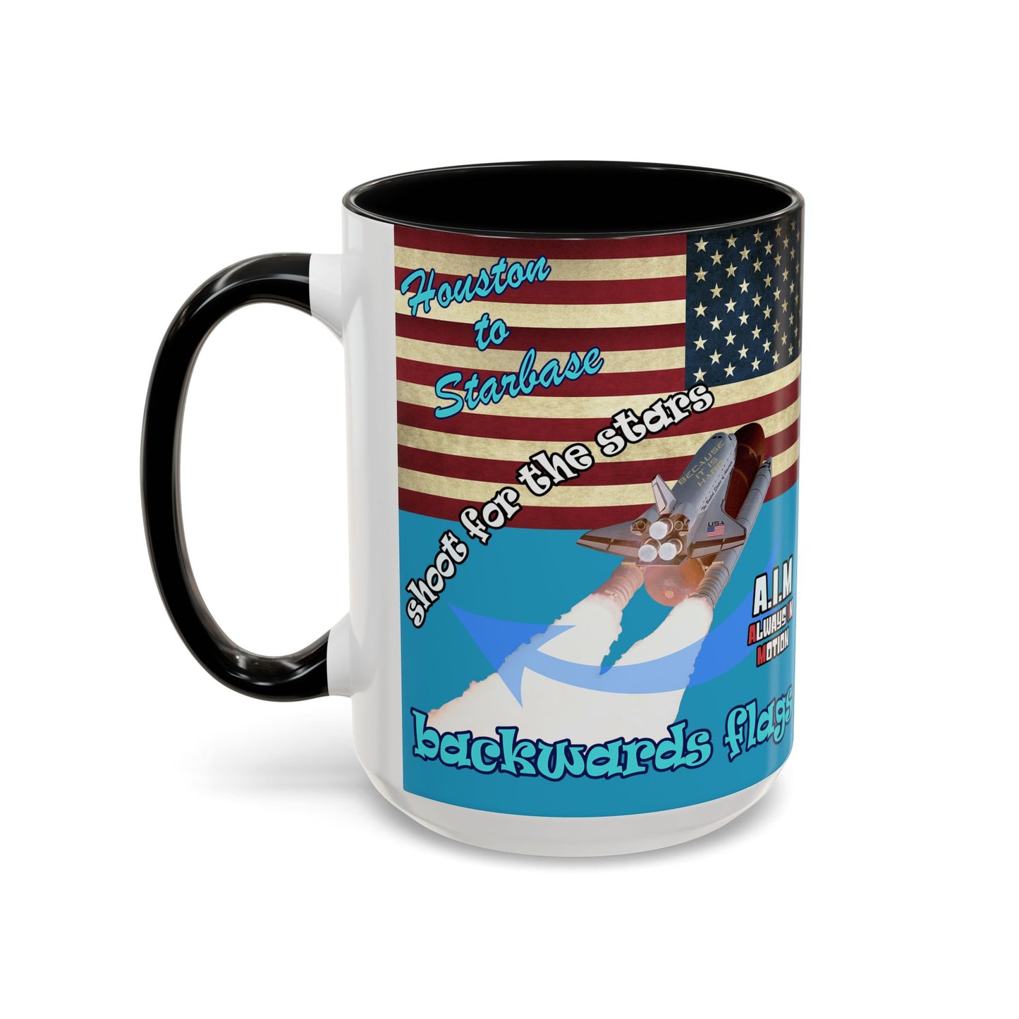 shoot for the stars - Accent Mug (turquoise)