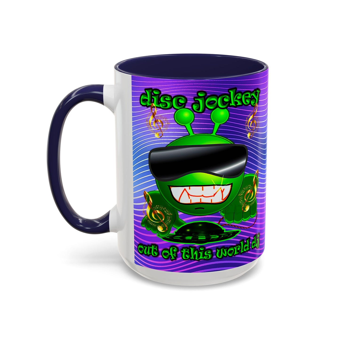disc jockey - Accent Mug (purple wave)