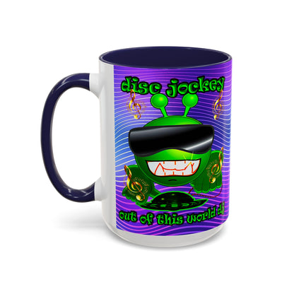 disc jockey - Accent Mug (purple wave)