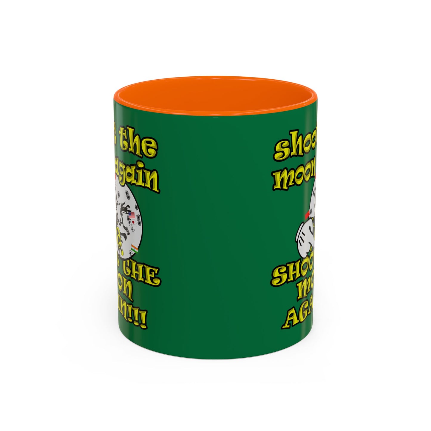 shoot the moon again - Accent Mug (dark green)