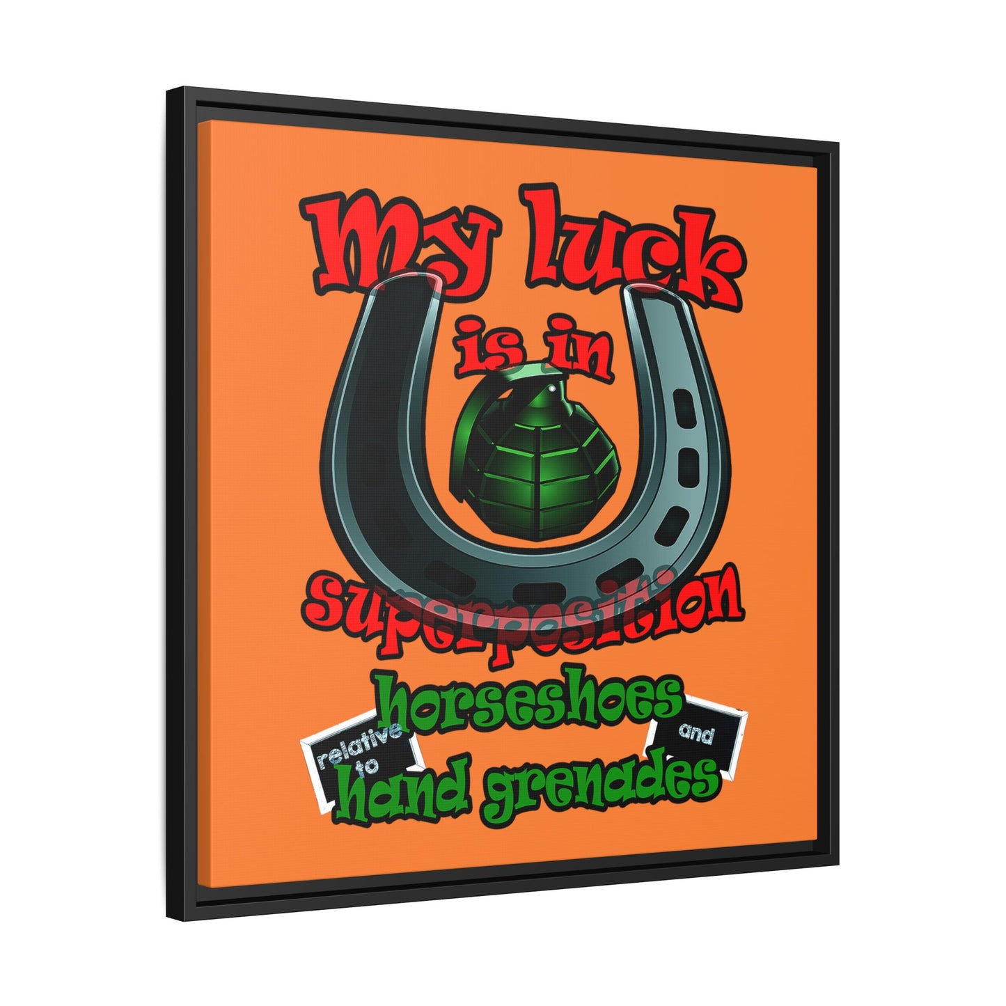 my luck - framed canvas art (crusta)