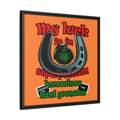 my luck - framed canvas art (crusta)