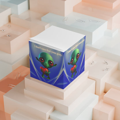 I don't care that your grey - note cube (blue-white wave)