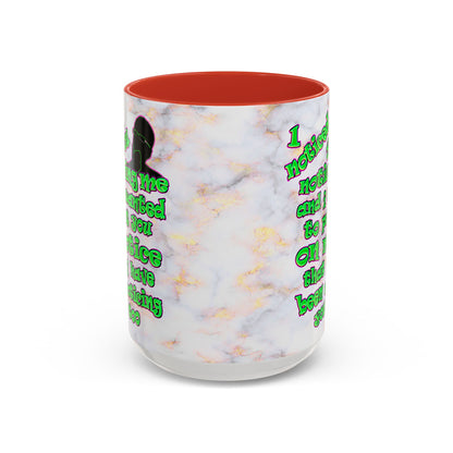 noticed you noticing - Accent Mug (white marble)