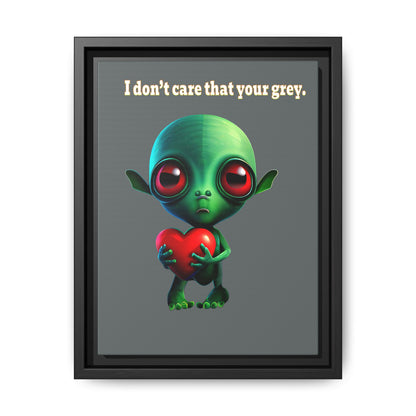I don't care that your grey - framed canvas art (dark grey)
