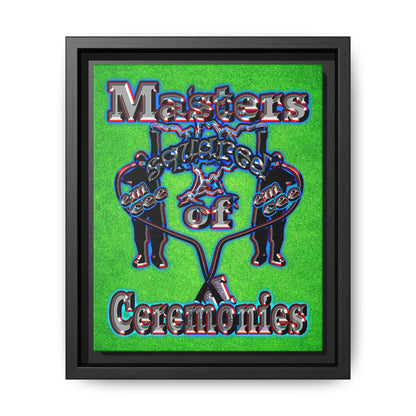 em cee squared - framed canvas art (green turf)