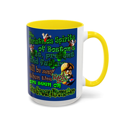 christmas spirits of boston - Accent Mug (dark blue)