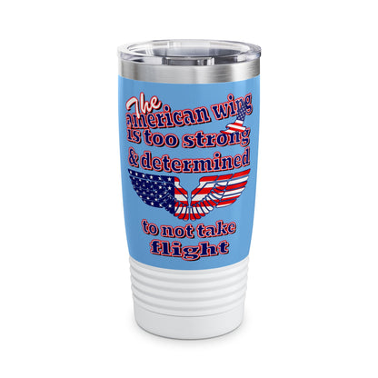 american wing - Ringneck Tumbler, 20oz (light blue)