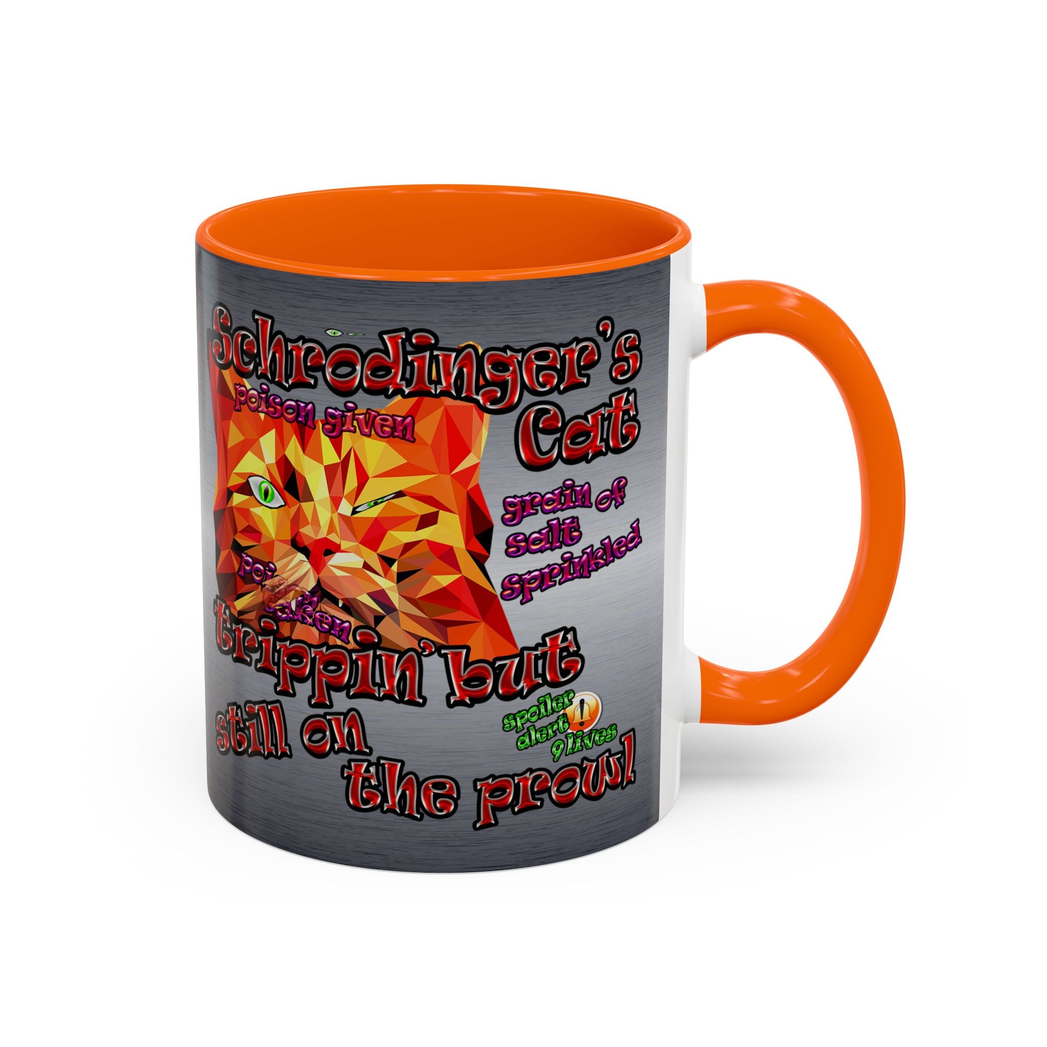 schrodinger's cat - Accent Mug (brushed nickel)