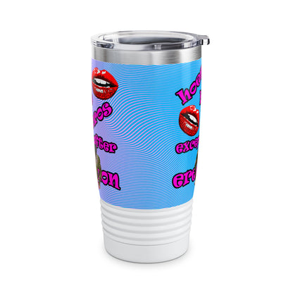 hoes b4 bros - Ringneck Tumbler, 20oz (light blue-purple wave)