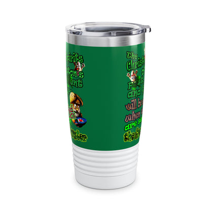 christmas spirits of boston - Ringneck Tumbler, 20oz (dark green)