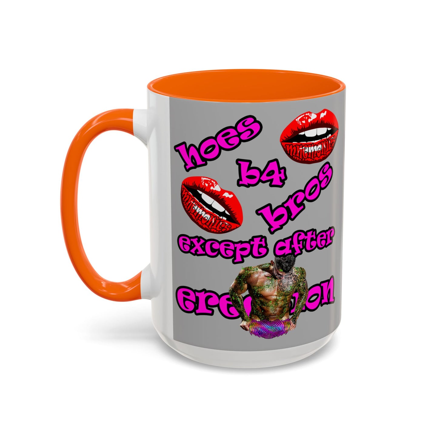 hoes b4 bros - Accent Mug (light grey)