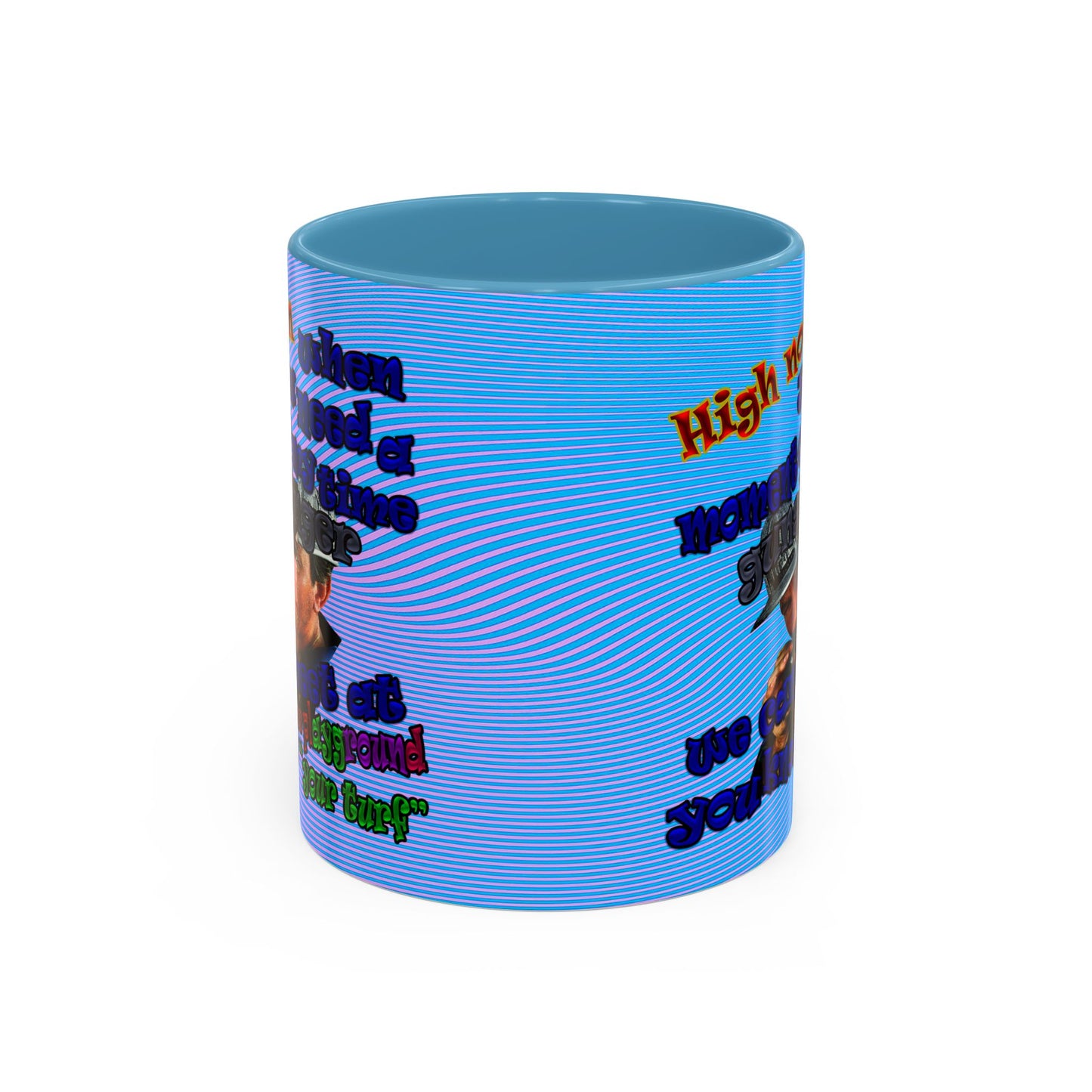 high noon - Accent Mug (light blue-purple wave)