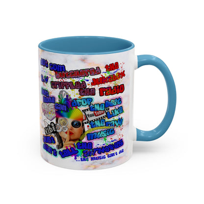 drop the beat - Accent Mug (white marble)