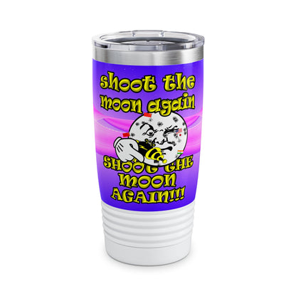 shoot the moon again - Ringneck Tumbler, 20oz (purple-pink wave)