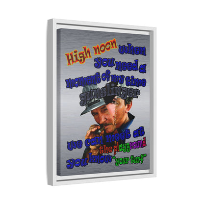 high noon - framed canvas art (brushed nickel)