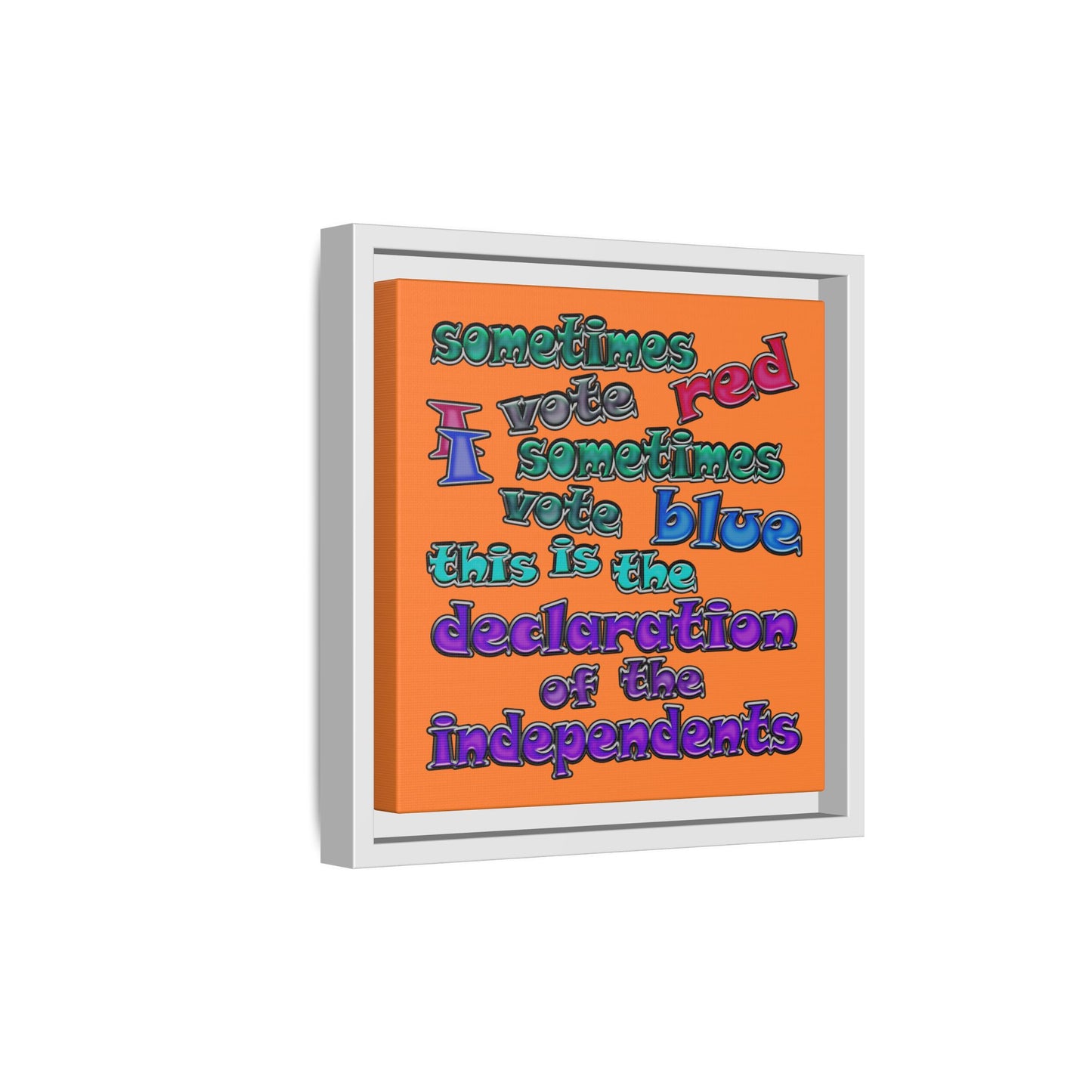 declaration of the independents - framed canvas art (crusta)