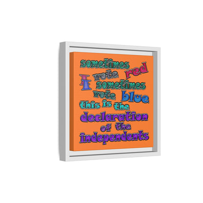 declaration of the independents - framed canvas art (crusta)