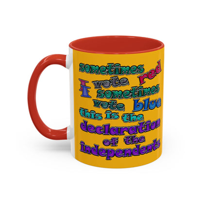 declaration of the independents - Accent Mug (yellow)