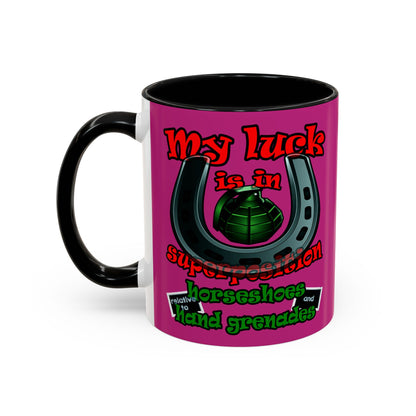 my luck - Accent Mug (pink)