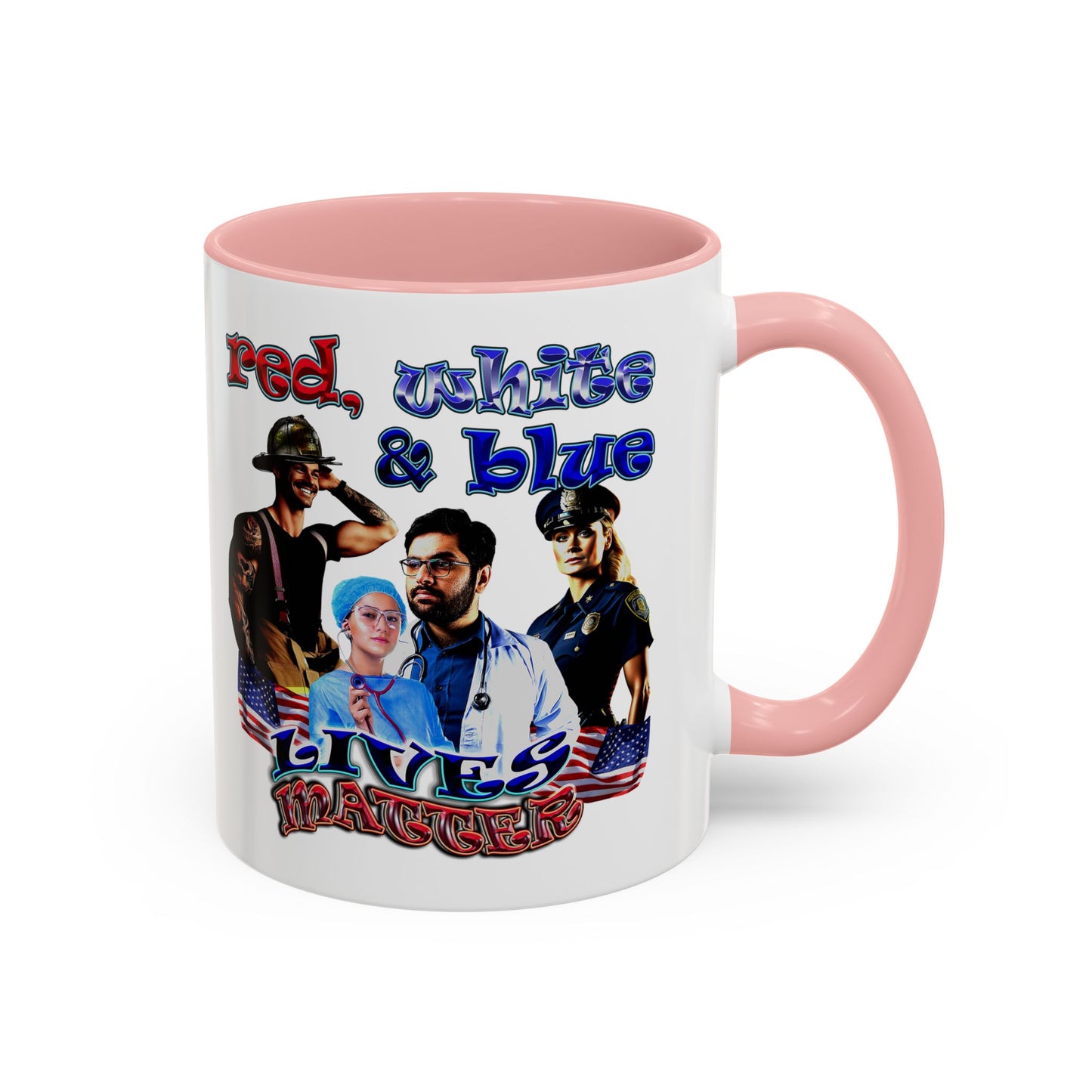 rw&b lives matter - Accent Mug (white)