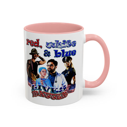 rw&b lives matter - Accent Mug (white)