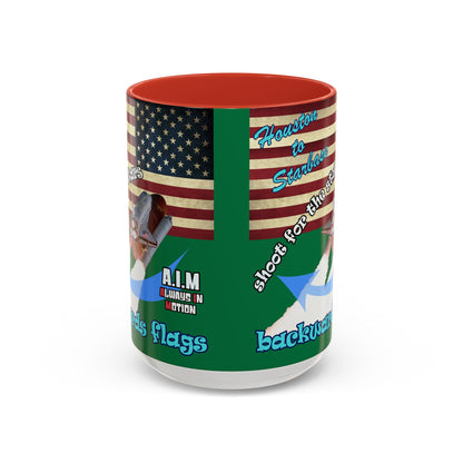 shoot for the stars - Accent Mug (dark green)