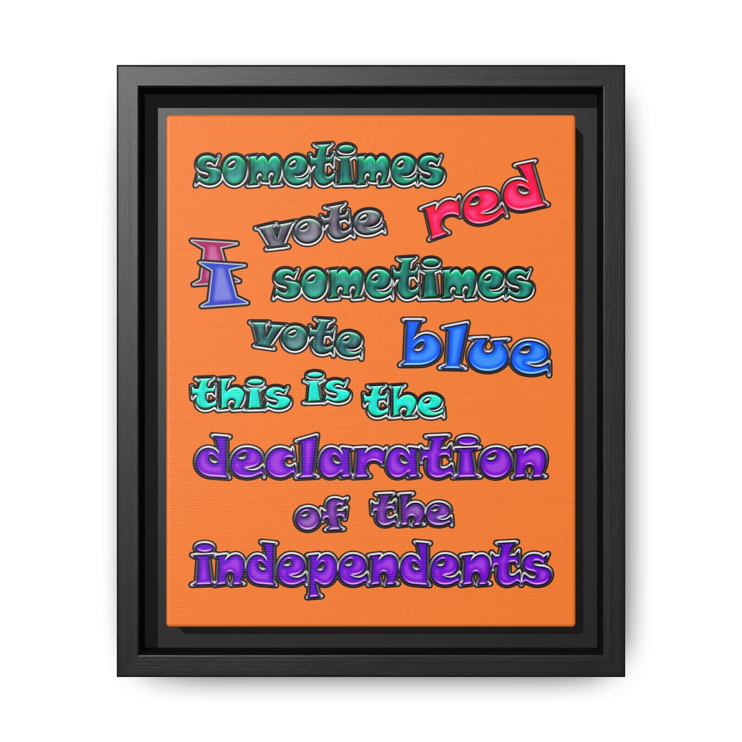 declaration of the independents - framed canvas art (crusta)