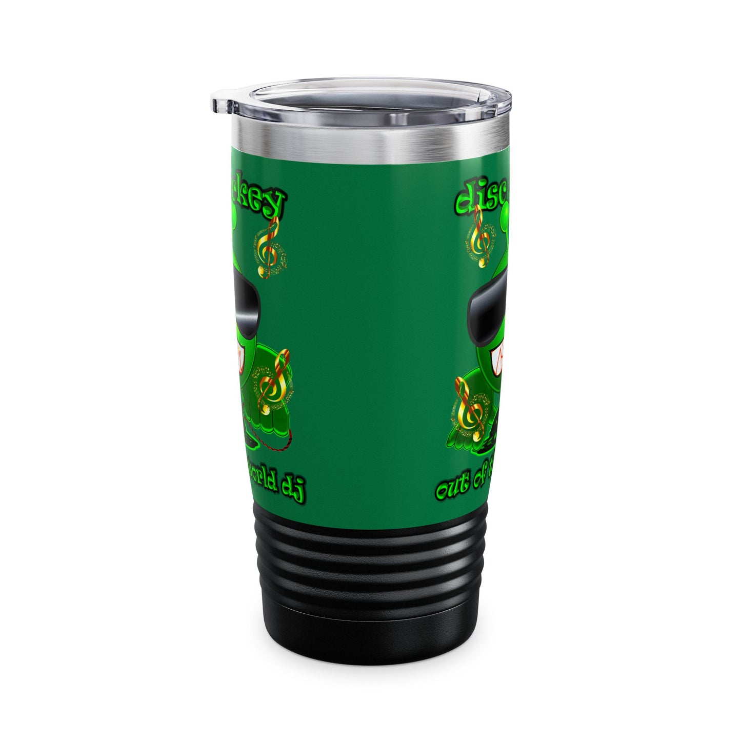 disc jockey - Ringneck Tumbler, 20oz (dark green)