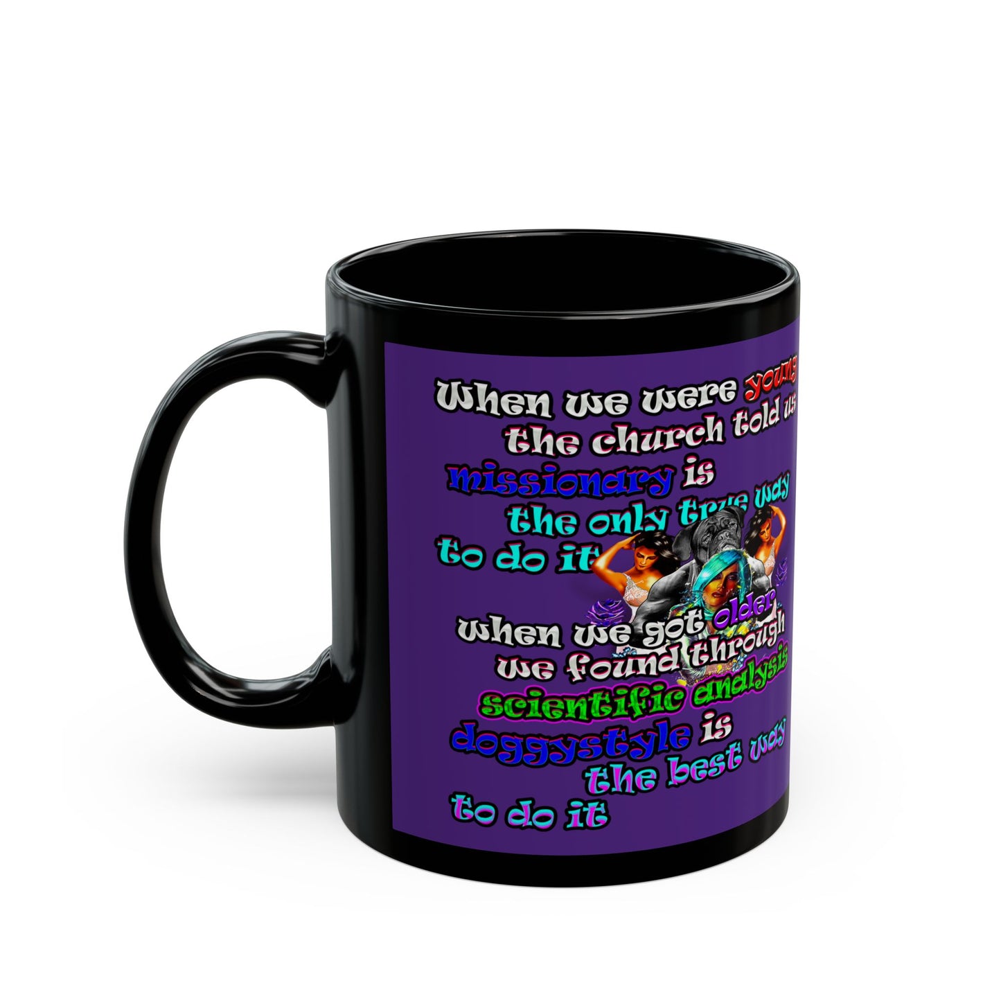 doggystyle - Black Mug (purple)